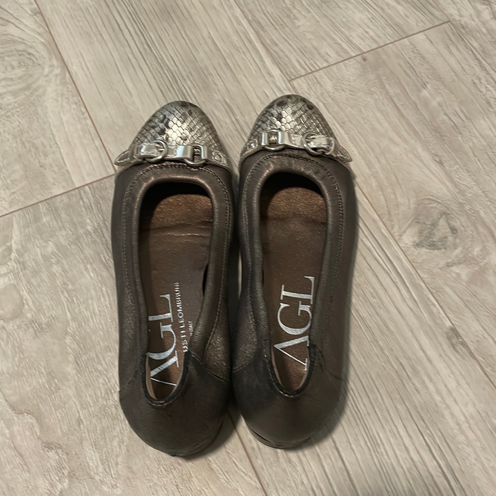 AGL Ballet Flats SIlver size 36